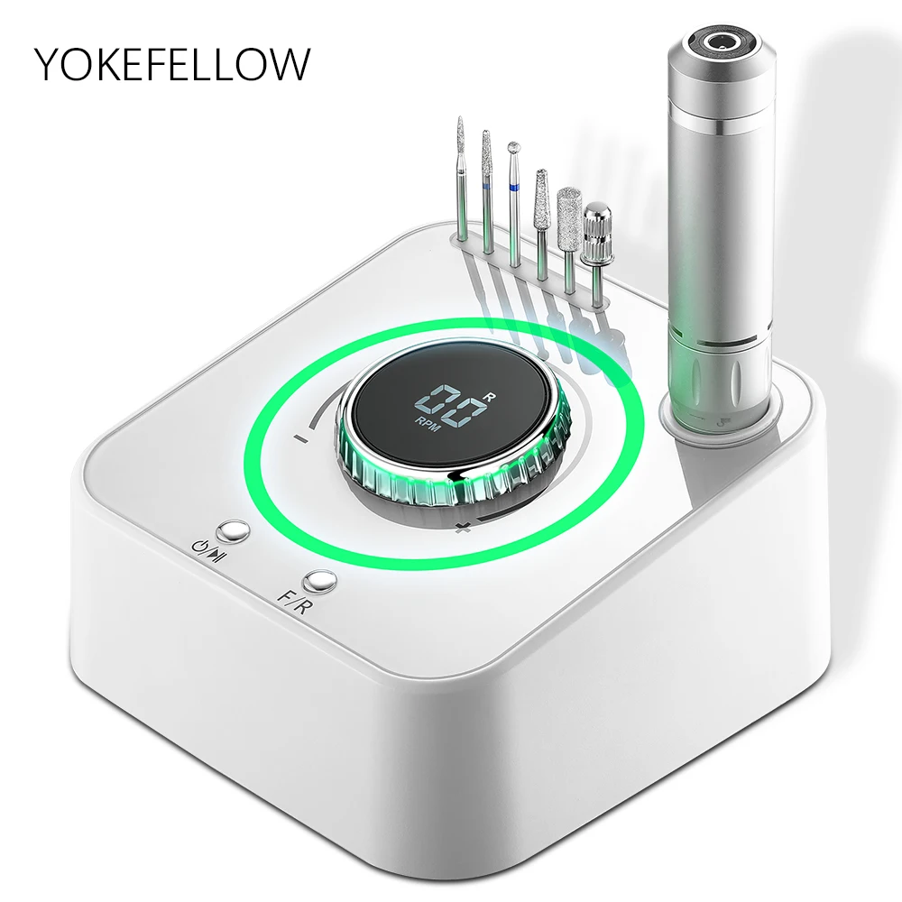 Yokefellow 2022NEW Фрезер для ногтей, сверлильный станок для YK601 40000 оборотов в минуту, профессиональный электрический Фрезер для маникюра и педикюра, набор сверл для салона (разработанно специально для заказчика)/поо (производство оригинального