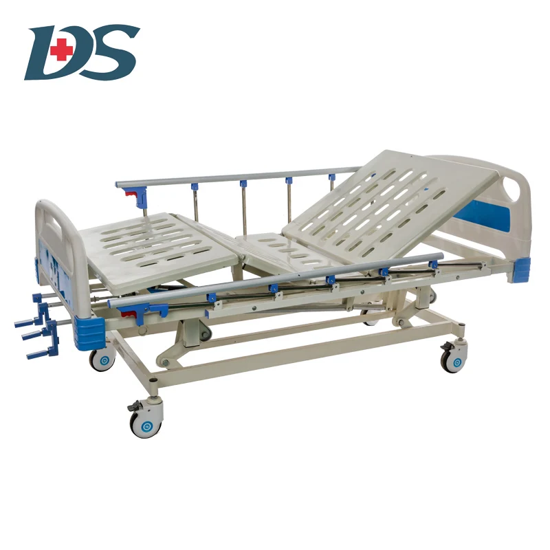 3 Functions 3 Crank Aluminum Side Rails Manual Hospital Bed