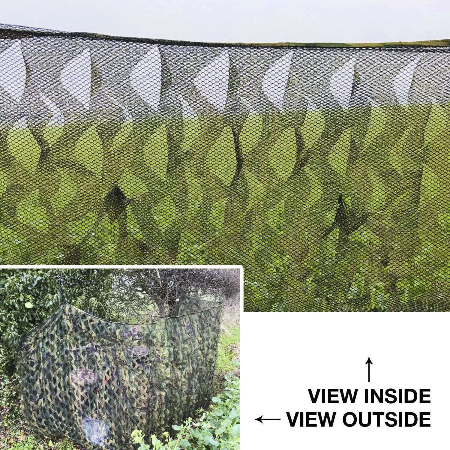 Woodland Camo Ghost Net Hunting/Shooting Camouflage Hide Netting