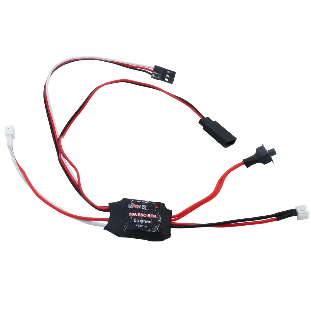 RC 30A Mini Brushed Electric Speed Controller ESC Brush Electronic Motor Speed Controller Dual output For RC 1/16 1/18 1/24 Car