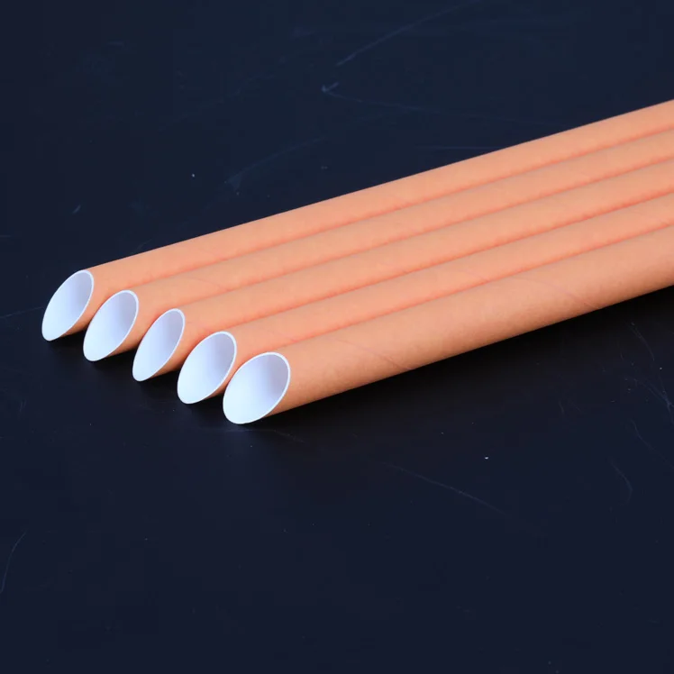 Eco Friendly Large Diameter Bamboo Fiber Paper Straw Style Wholesale Sales Degradable Paper Straw for Coffee Milk Tea Party