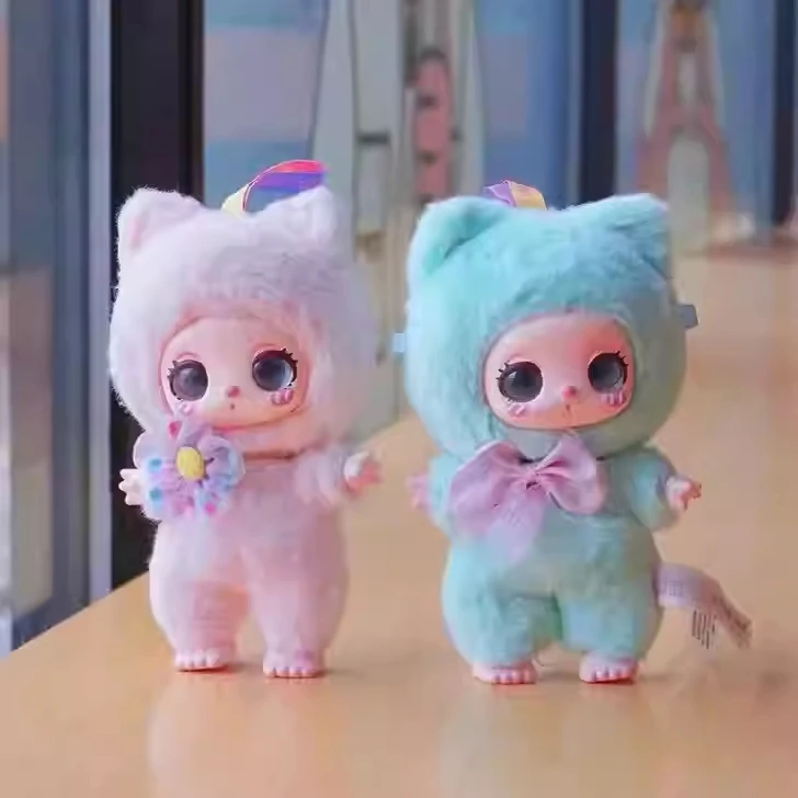 LIILA lucky CAT 16cm animal movable soft vinyl plush art toy blind box lucky liila lucky cat set LIILA ZOO