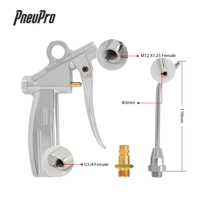 
New product pneumatic tools kit air compressor cleaning adjustable air blow dust gun with nozzle 