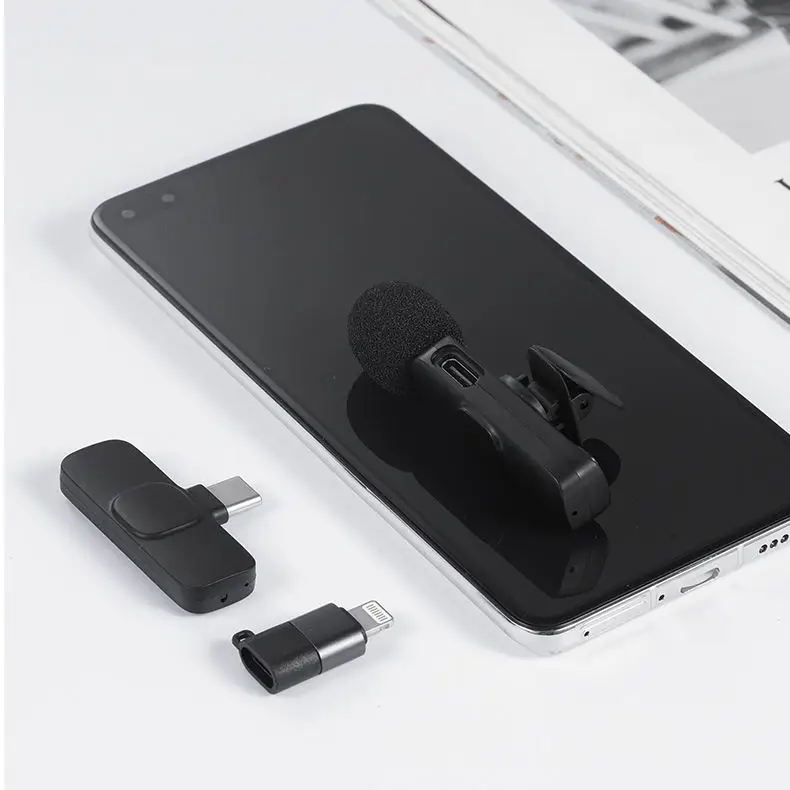 Factory Outlet K8 K9 Wireless Microphone Lapel Mini Portable Lavalier Mic For IPhone Android Voice Video Recording Live