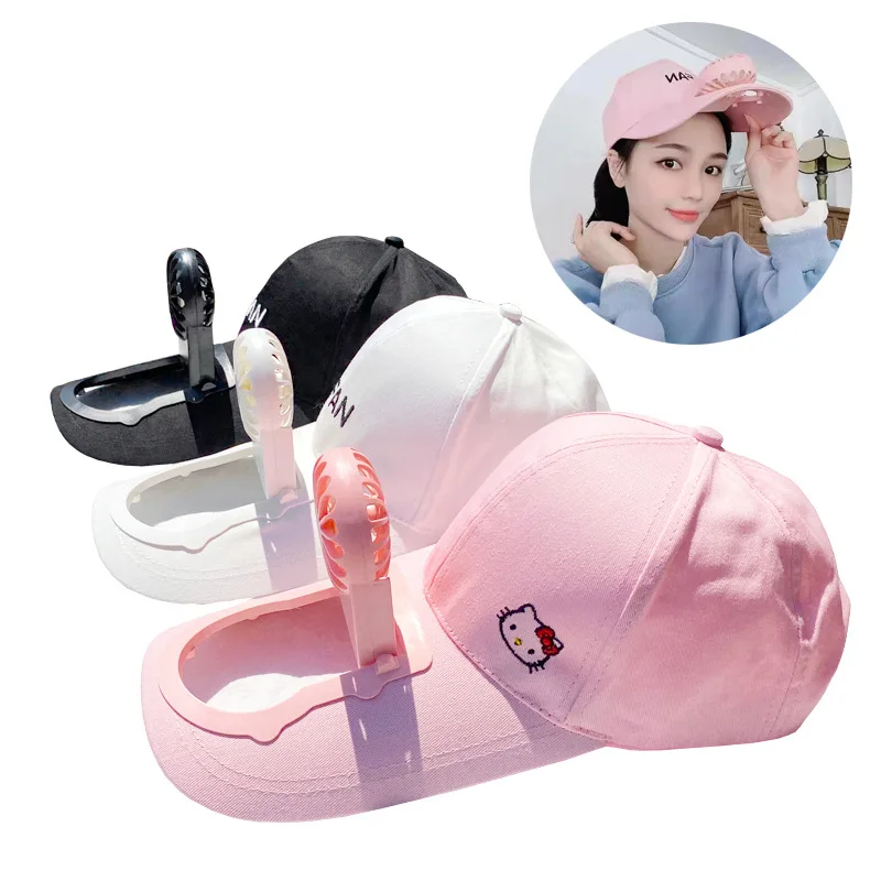 Portable USB Charging Fan Cap Hat Sunshade  Mini Battery Hat Fan baseball Cap with Small Electric Fan