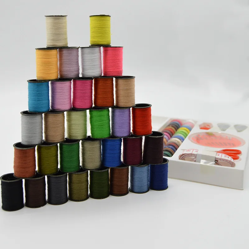 Wholesale 64 Color Household Sewing Thread Sewing Box DIY Hand Sewing Accessories Set