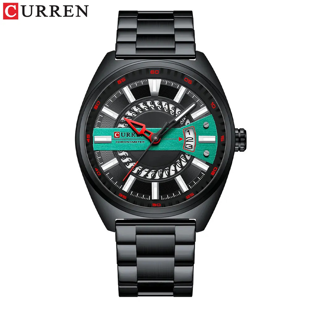 CURREN 8403 Men Business Watch Day Date Chronograph Miyota Movement Quartz Wrist Watch