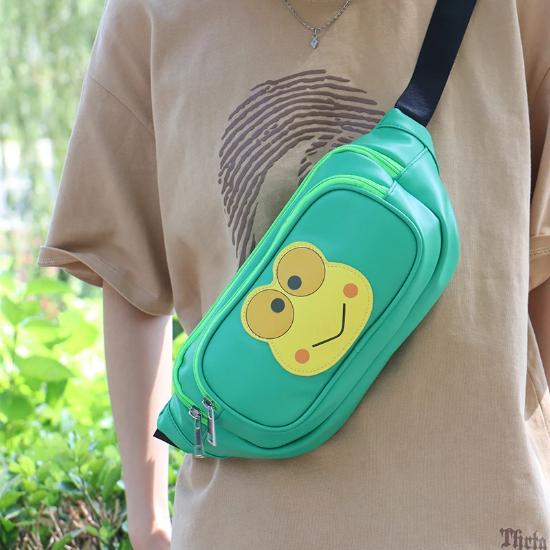 personalized woman mini phone bag lady chest bag with frog path print