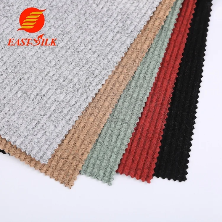 Rib Fabric for Homewear Latest Products Soft Touch Rayon Polyester Jersey Fabric 75% RAYON 22% Poly 3% Spandex Knitted Yarn Dyed