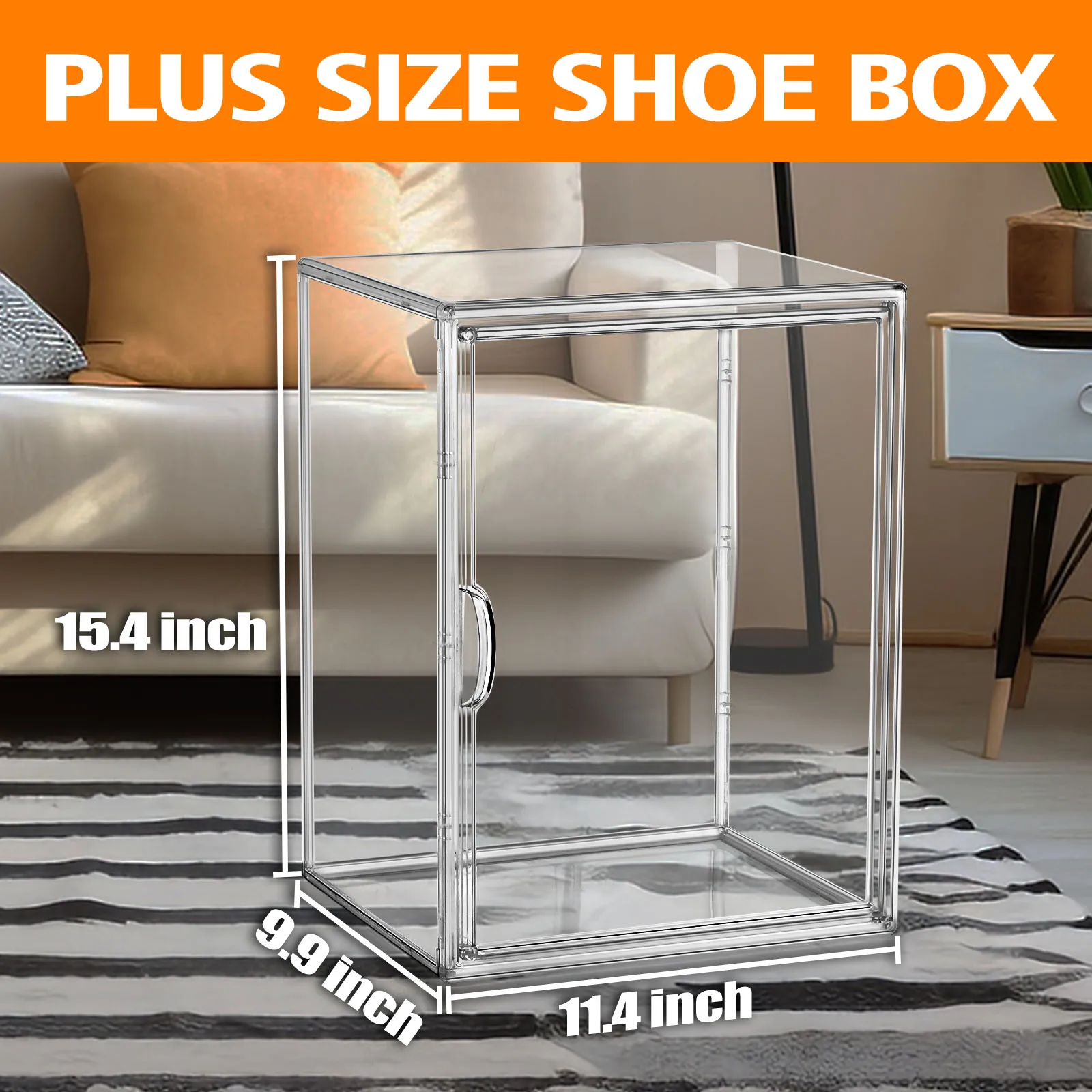 Wholesale Transparent Foldable Shoes Organizer Box Collapsible Portable Shoe Rack Organizer Shoe Case