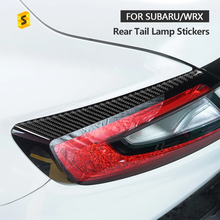 Shasha Carbon Fiber Car Exterior Accessories Carbon Fiber 2pcs Car Headlight Eyelid Eyebrow Cover For Subaru WRX 2022