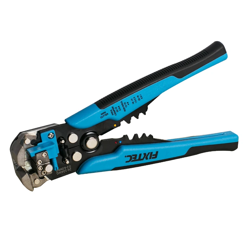FIXTEC Heavy Duty A3 Steel 8' Automatic Wire Stripper Pliers for Stripping/Cutting/Crimping