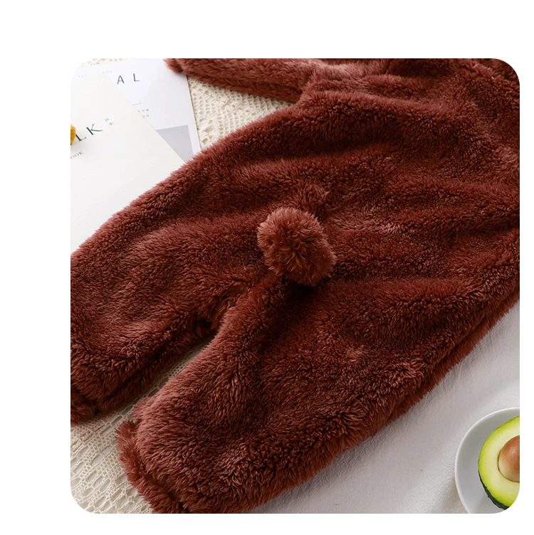 Wholesale Long Sleeve Zipper Hoodie Baby Boy Girl Winter Romper Clothes New soft Baby clothing Baby Boys Girls Jumpsuit