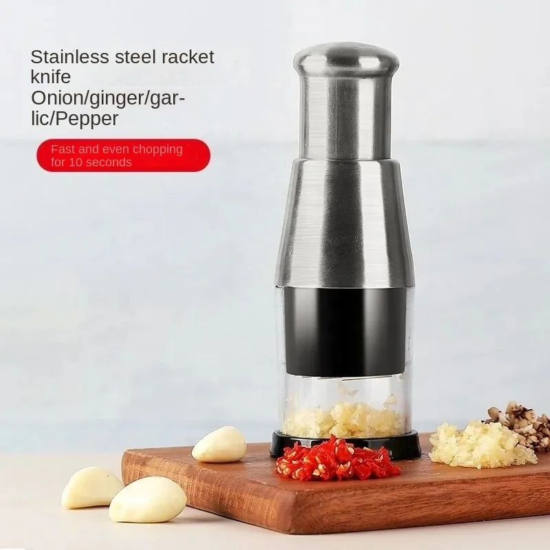 New Manual Knife Stainless Steel Garlic Press Hand-Pressed Garlic Cutter Home