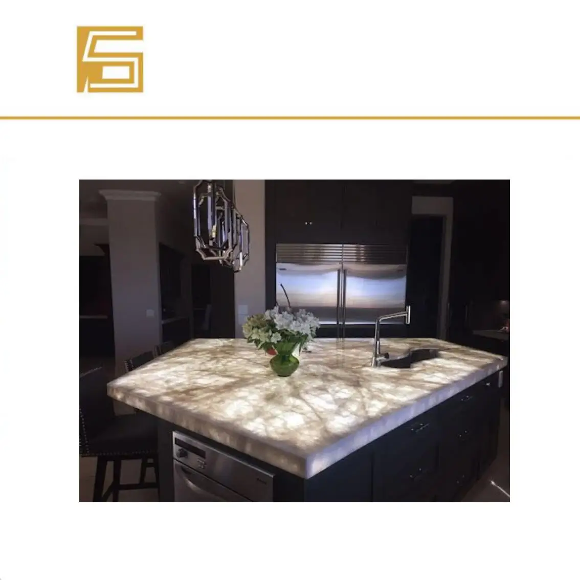 Backlit Onyx Wall Panel Natural backlit stone wall cladding