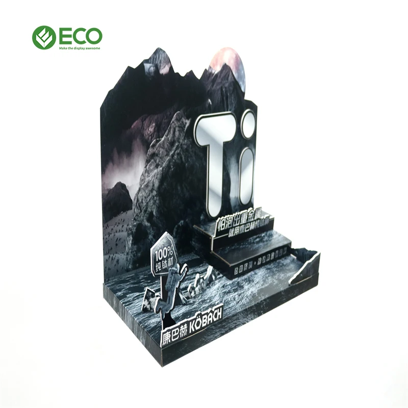 Custom Corrugated Cardboard Pop Water Bottle Display Stands Cardboard Mineral Water Bottle Display Rack
