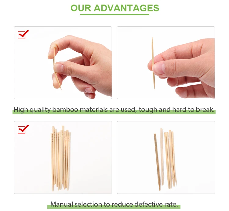 Promotional Superior Quality Whole Disposable Biodegradable Bamboo Toothpick