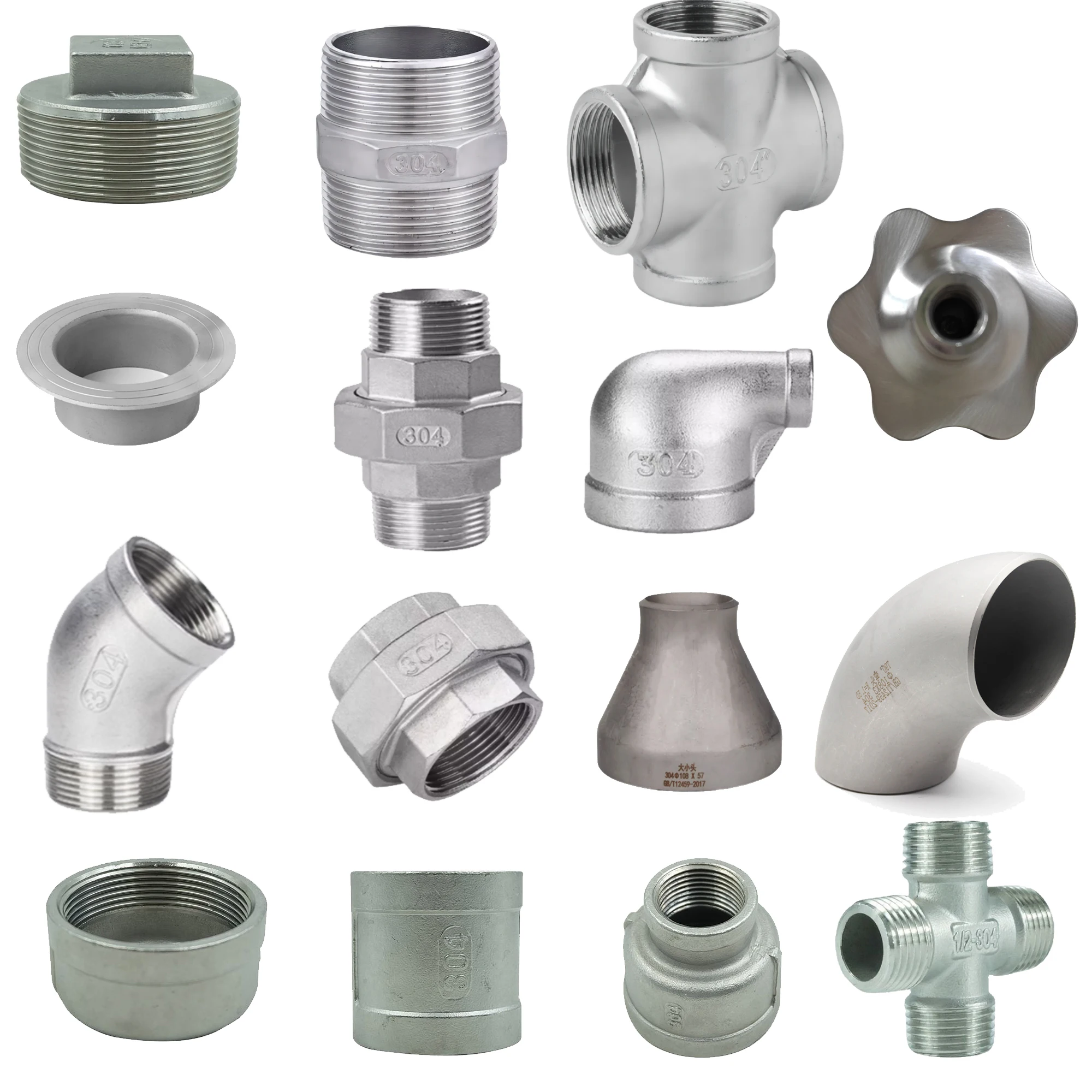 304 stainless steel jst connector DN8-100 male thread circular connectors outer wire joint Pneumatic Componen quick connector