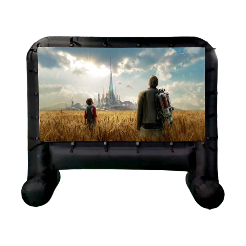 Wholesale 18ft Portable Party Air Blow Up Inflatable Projector Screen Outside Cinema Screens Inflatable Movie Screen Outdoor