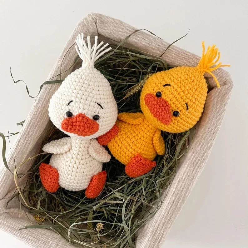 Customized Animal Shape Duck Baby Toddler Rattle Toys Baby First Crochet Rattle bebe rattle crochet baby teethers