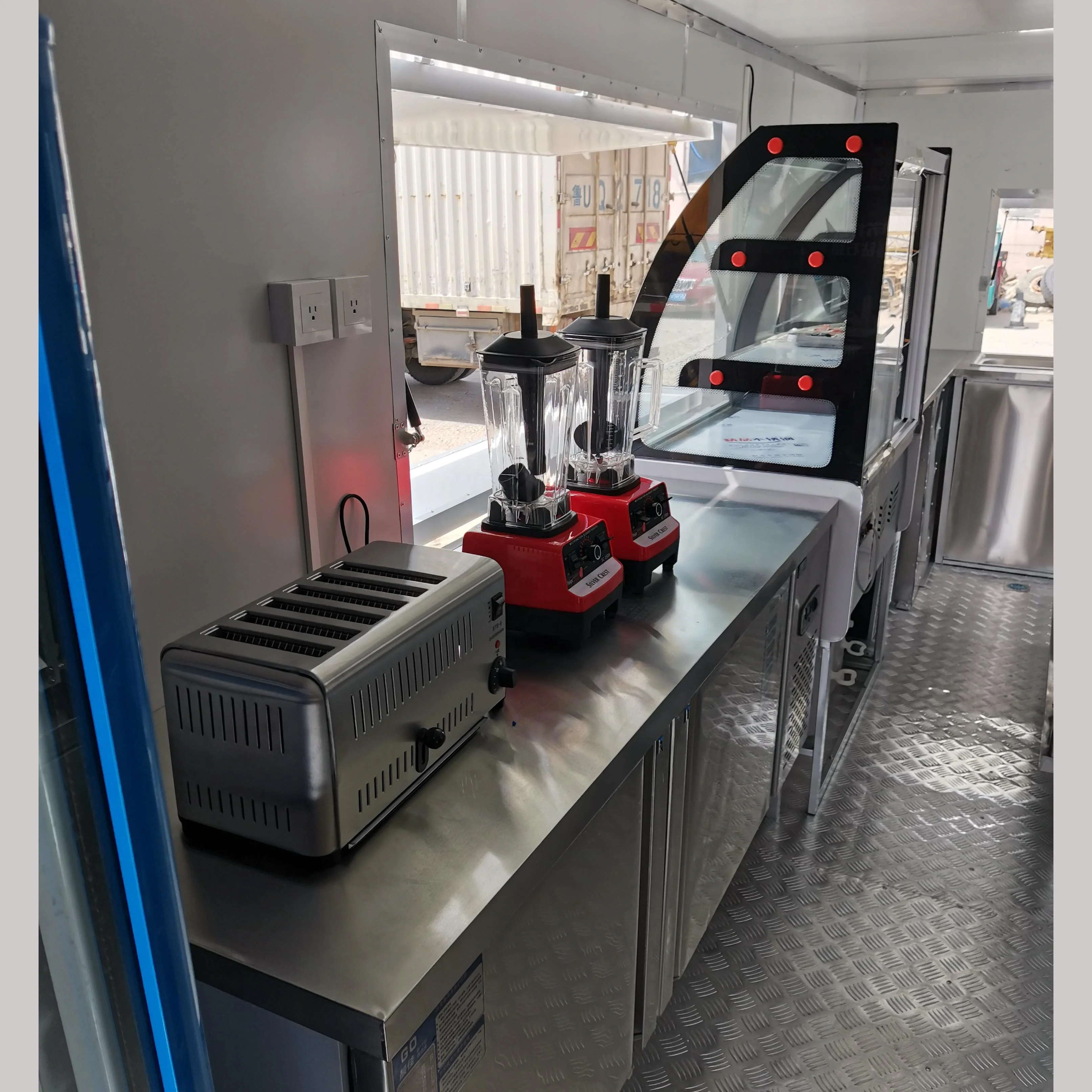 Durable Concession Trailer Fully Equipped Street Food Cart With Grills Mobile Kitchen BBQ Smoker Trailer Food Trailer