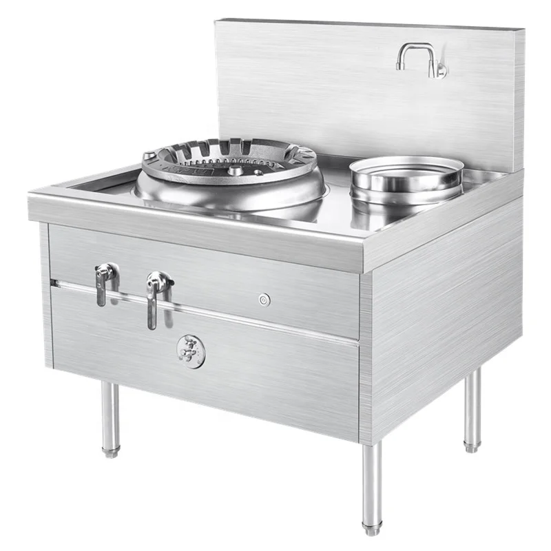 commercial restaurant equipment 1000mm 30kw stainless steel chinese industrial wok stove gas wok cooker