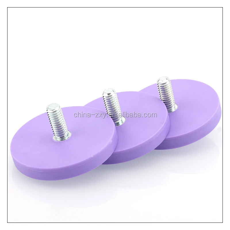 Diameter 43 colorful Rubber coated magnet with external/male thread for led light spotlight mounting
