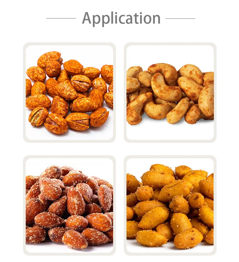 Automatic continuous peanut roasting seasoning production line nut flavoring coating machine snack roast flavor machines