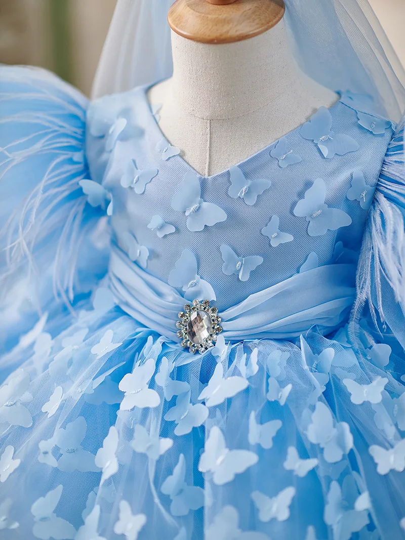 2024 New Hot Sale Children Dress Princess Party Elegant Short Sleeve Tutu Girls Dresses