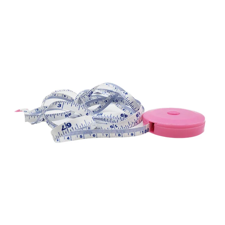 Small Round Plastic Cloth Measuring Tape Customized 1.8m Retractable Body Measuring Tape Tailor Tape Measure