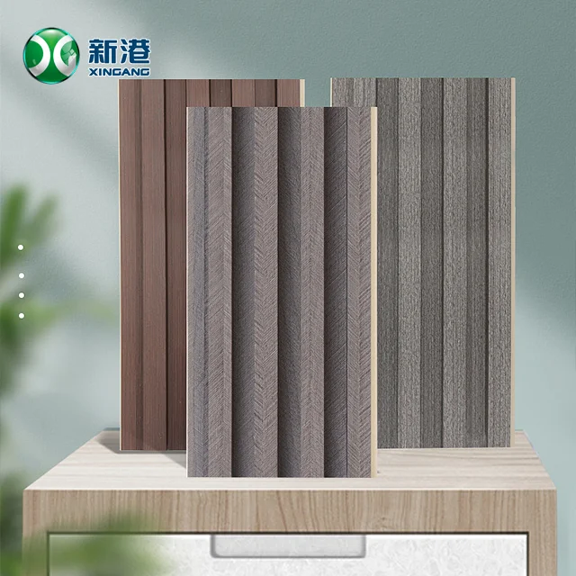 Indoor Wooden Grain PVC Wpc Interior Wall Panels Designs for Decoration