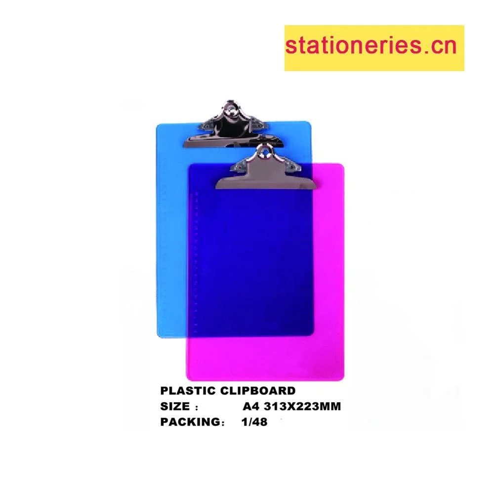 Hot Sales Red Newly Designed Creative craft office clip board Color A4 FC A5 plastic pvc Clipboard