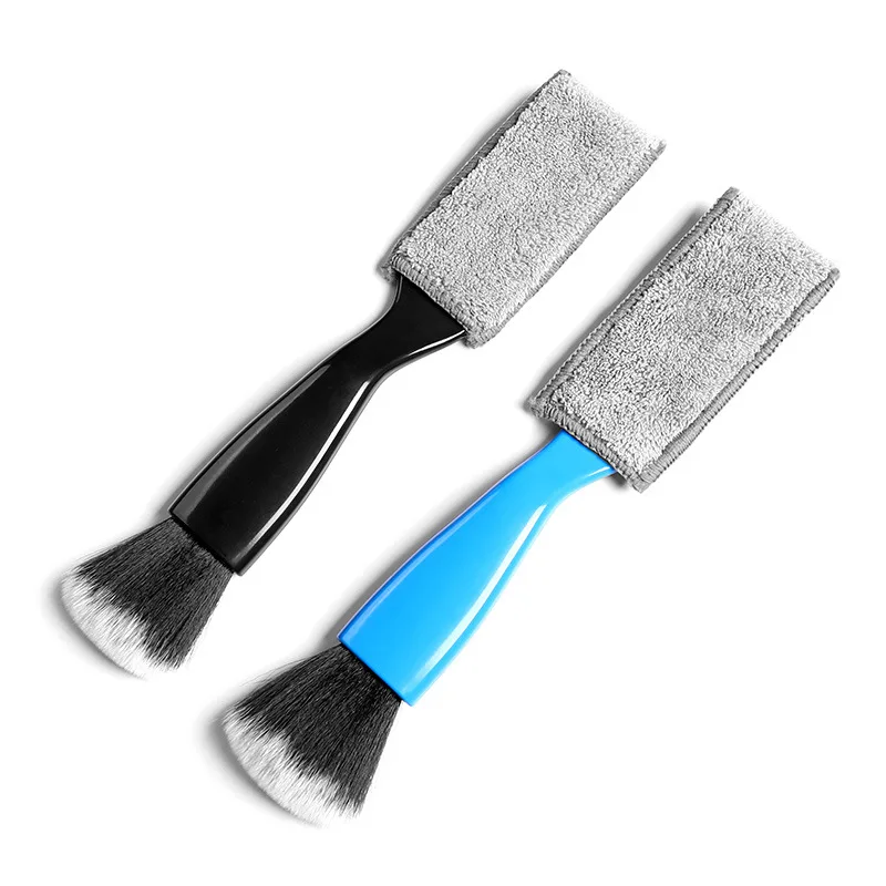 DS2075 2-in-1 Car Interior Cleaning Brush Auto Interior Detail Cleaning Dust Removal Brush Double Head Car Detailing Brushes