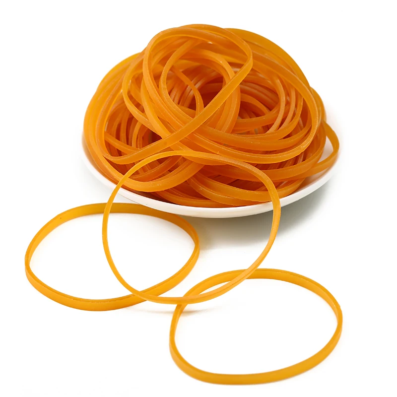 Wholesale Yellow Natural Elastic Rubber Bands for Elasticity Bank Paper Bills Money Dollars