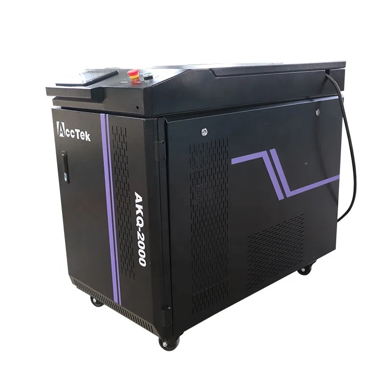 AccTek Laser-2000W Portable CW Fiber Laser Cleaner Rust Paint Removal Cleaning Machine For Metal Oil Iron Carbon Steel