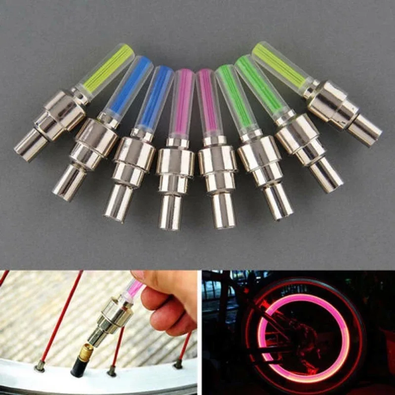 Bike Wheel Lamp LED Wheel Light Super Bright Decorative Cycling Bicycle Tire Valve Lamp Tire Air Valve Wheel Spoke Light