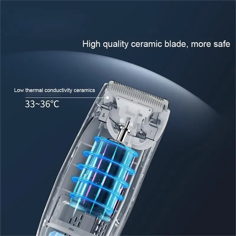 Baby Hair Clipper Blade Cordless Hair Trimmers Professional Barber Machine Vacuum USB Ceramic Lithium Battery Color Box Accepted