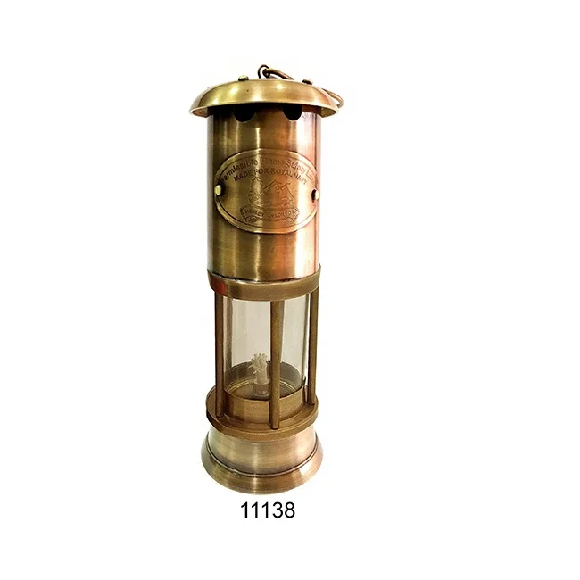 Decorative Large Brass Miners Oil Lamp Nautical Brass Oil lamp