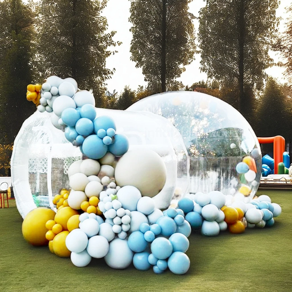 AOYU High Quality Clear Resort Bubble House Dome Glamping Tent Inflatable Ballon With Blower For Events