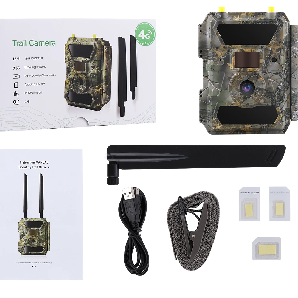 
GSM MMS Wildlife Camera 4.0CG 1080P Remote Control Wireless Camera GPS 4G Wildkamera 