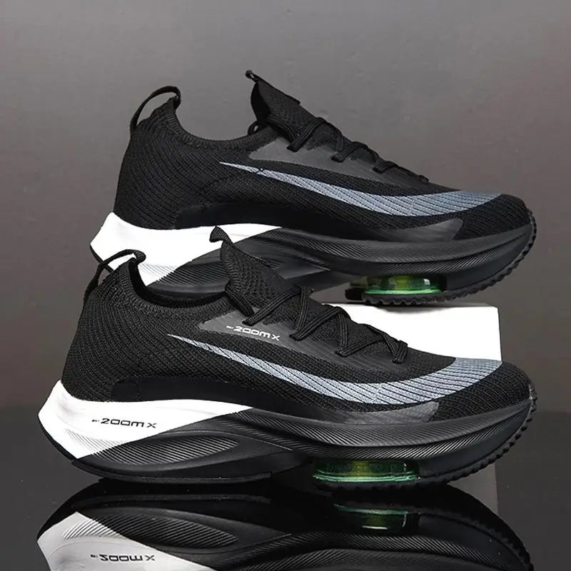 Высококачественная Вязаная мужская обувь для бега от производителя Jinjiang спортивная