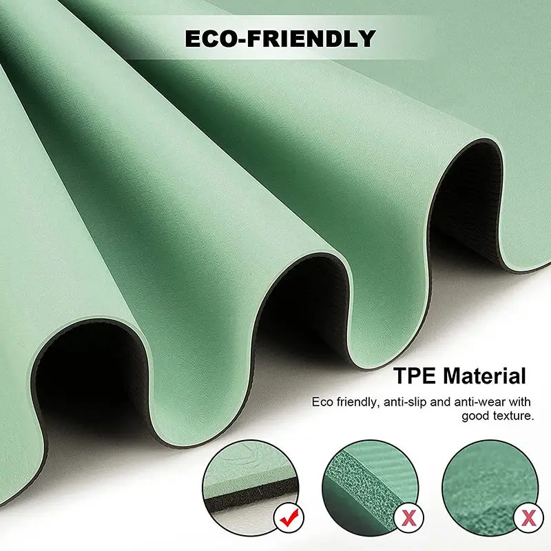 Dropshipping Tpe yoga Matt De yoga Sport Gym Yogamatt Anti Slip 6mm Custom Logo UV Print Eco Friendly Double Layer Tpe Yoga Mat