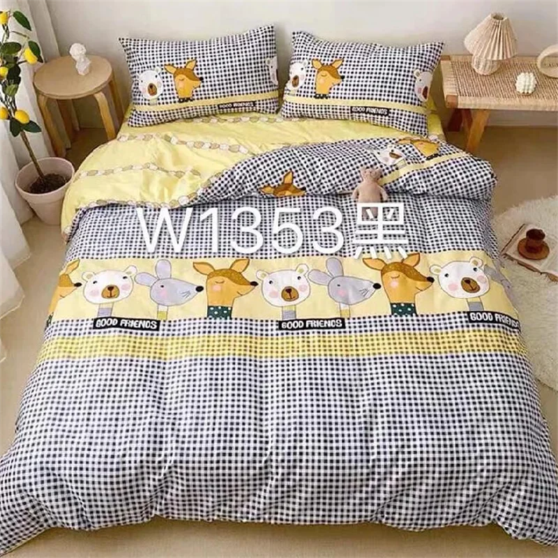 Cute mountain design print bedsheet material 100 polyester microfiber polyester woven fabric