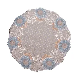 Heat Protection Coloring Plaid Placemat Dinner Anti Slip Round Plastic Table Mat