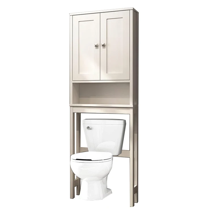 
Classic storage cabinet for bathroom with matt white side cabinet 