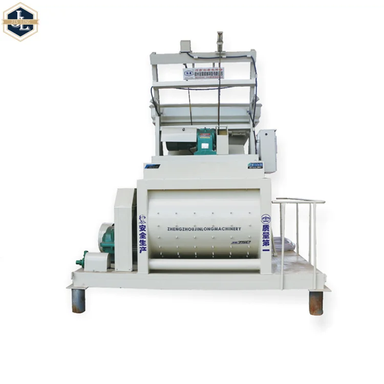 Concrete batching plant concrete cement ready mix double-shaft forced js 750 automatic concrete mixer