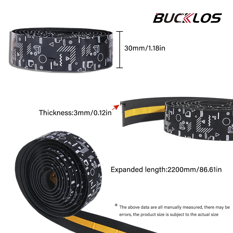 OEM/ODM BUCKLOS Bicycle Handlebar Tapes Durable Antislip Road Riding Tape Shock Absorption Soft Handle Belts Bar Cycling Tape