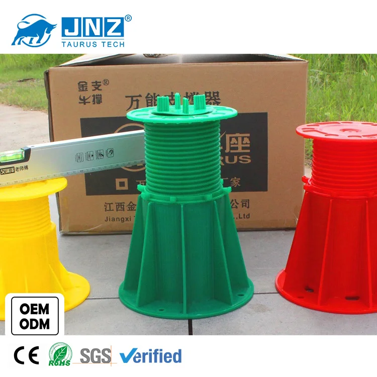 JNZ plastic pp stand screw jack support adjustable tile pedestal for raised floor
