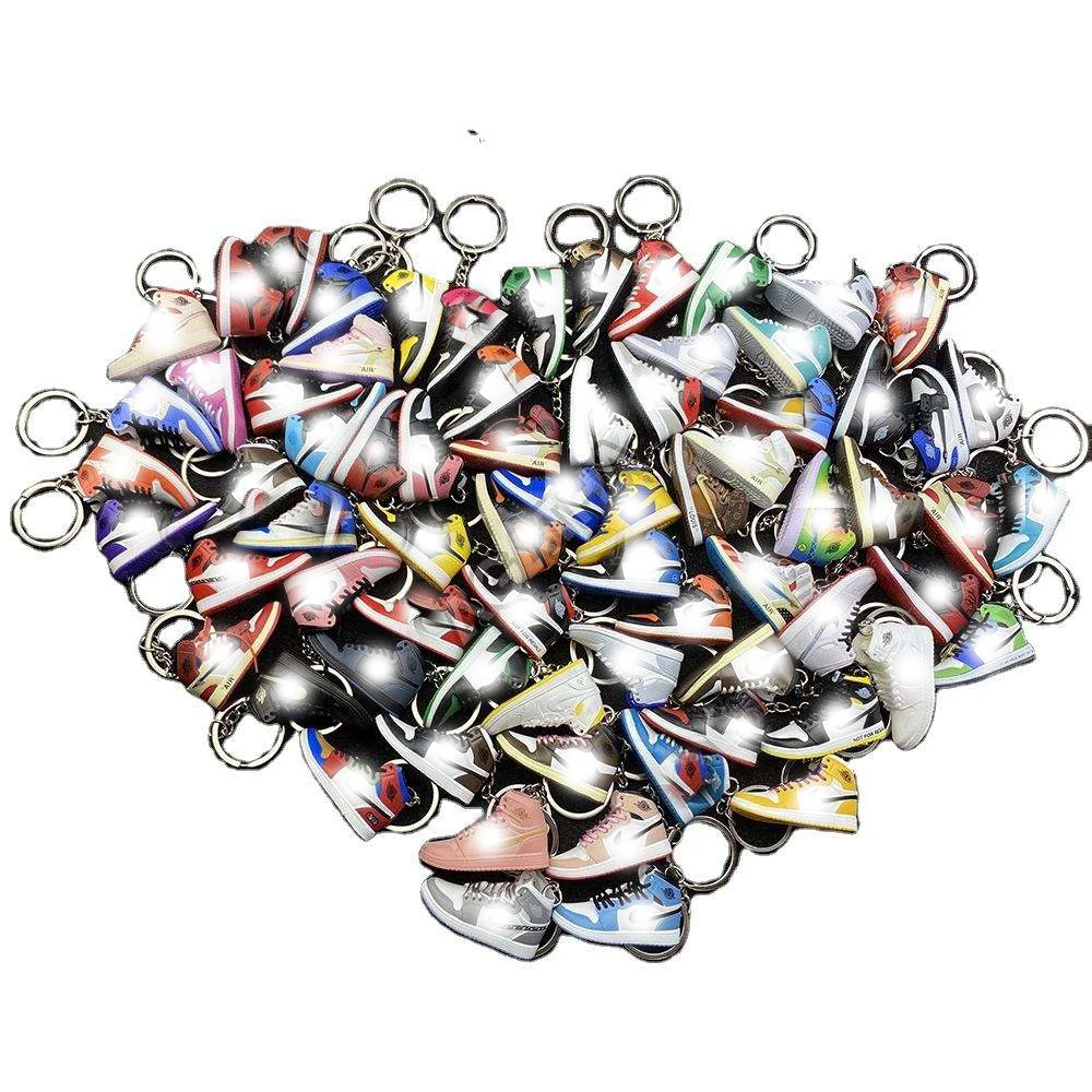 Wholesale llaveros 3D Mini Sneakers AJ shoes Jor dan shoe Keychain Model cute keychains with box