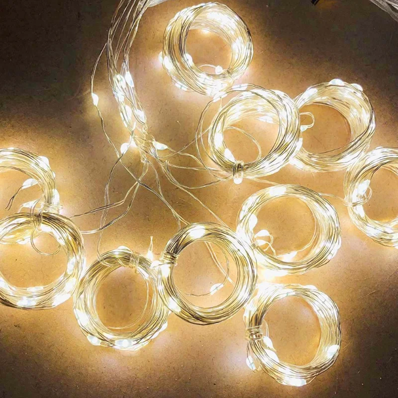 
3x3m 300 LED Copper Wire Icicle Curtain Lights USB With Remote Fairy Lights String Garland For Wedding Party Curtain Decor 
